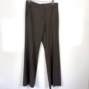 BCBGMaxazria Women's Carla Dress Pants Classic Brown Wool Size 4 Minimalist